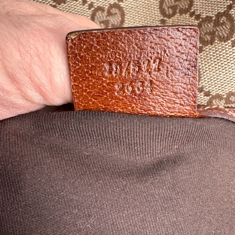 Gucci Signature Brown and Tan Hobo Bag **Entrupy Certified - Picture 12 of 16